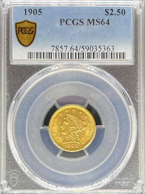 1905 $2.5 Liberty MS64 PCGS