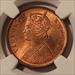 India - British - Victoria 1889 (C) 1/4 Anna MS64 RED NGC