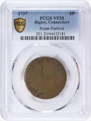 1737 CONNECTICVT 3 HAMMERS HIGLEY