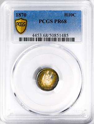 1870 LIBERTY SEATED H10C