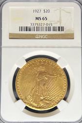 1927 $20 St Gaudens MS65 NGC
