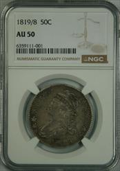 1819/8 Capped Bust Half Dollar AU50 NGC