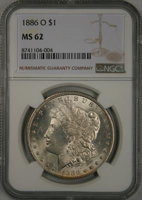 1886-O Morgan Dollar MS62 NGC