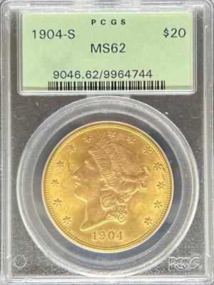 1904-S $20 Liberty MS62 PCGS OGH