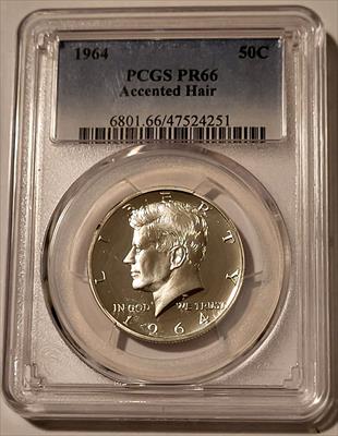 1964 Kennedy Silver Half Dollar Accented Hair Proof PR66 PCGS