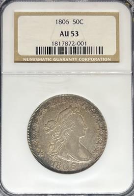 1806 Capped Bust Half Dollar AU53 NGC