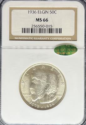 1936 50C Elgin MS66 NGC CAC
