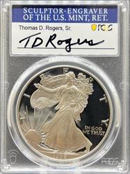 1996 Silver Eagle PR70UCAM PCGS TD Rogers