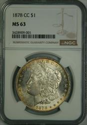 1878-CC Morgan Dollar MS63 NGC