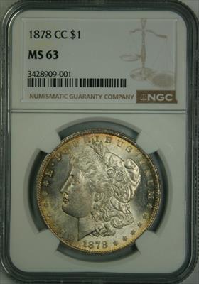 1878-CC Morgan Dollar MS63 NGC