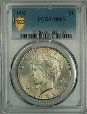 1935 Peace Dollar MS66 PCGS