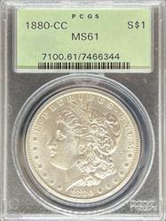 1880-CC Morgan Dollar MS61 PCGS OGH