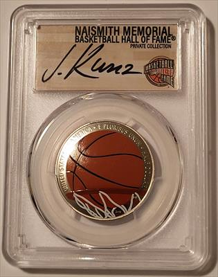 2020 S Basketball HOF Commemorative Half Dollar Colorized Proof PR70 DCAM PCGS FDI Kunz