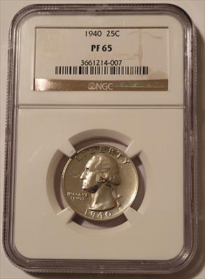 1940 Washington Quarter PF65 NGC Low Proof Mintage