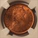 India - British - Victoria 1889 (C) 1/4 Anna MS63 RB NGC