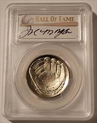 2014 D Baseball HOF Commemorative Half Dollar MS70 PCGS Gold Glove Award Joe Morgan Signed