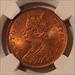 India - British - Victoria 1880 C 1/4 Anna Incuse Mint Mark MS63 RB NGC