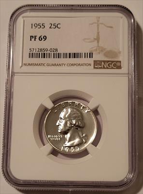 1955 Washington Quarter Proof PF69 NGC