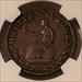 Canada (1813) 1/2 Penny Token Wellington WE-2A1 AU55 BN NGC