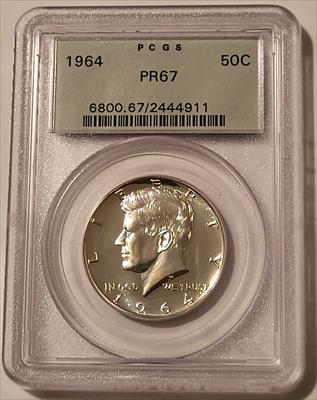 1964 Kennedy Silver Half Dollar Proof PR67 PCGS OGH