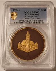 Germany - Weimar Republic 1922 Porcelain Medal Leuchtenburg  Scheuch-786e MS66 PCGS GSH