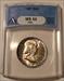 1957 Franklin Half Dollar MS66 FBL ANACS Nice Toning