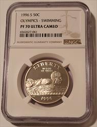 1996 S Olympics - Swimming Commemorative Half Dollar Proof PF70 UC NGC