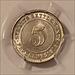 Straits Settlements (Malaysia) George V 1918 Silver 5 Cents MS64 PCGS GSH