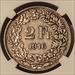 Switzerland 1916 B Silver 2 Francs XF45 NGC