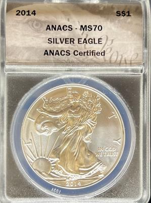 2014 Silver Eagle MS70 ANACS