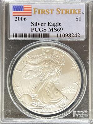 2006 Silver Eagle MS69 PCGS First Strike