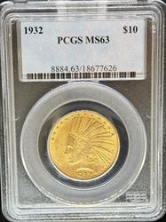 1932 $10 Indian MS63 PCGS