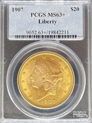 1907 $20 Liberty MS63+ PCGS