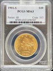 1901-S $10 Liberty MS63 PCGS