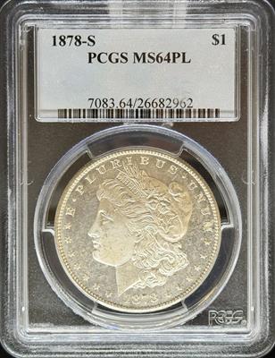 1878-S Morgan Dollar MS64PL PCGS