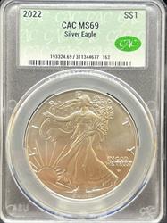 2022 Silver Eagle MS69 CACG