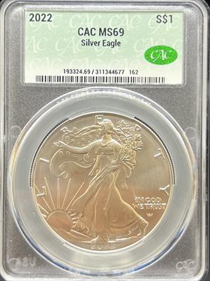 2022 Silver Eagle MS69 CACG