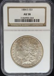 1884-S Morgan Dollar AU58 NGC