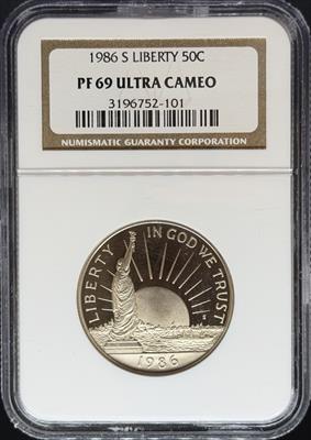 1986-S 50c Statue of Liberty PF69UCAM NGC