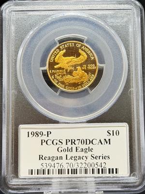1989 G$10 Eagle PR70DCAM PCGS