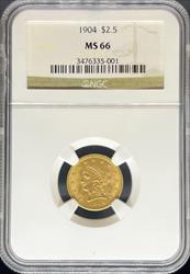 1904 $2.5 Liberty MS66 NGC