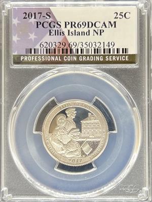 2017-S 25C Ellis Island PR69DCAM PCGS