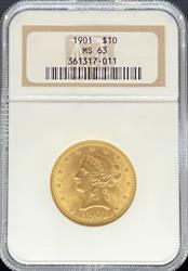 1901 $10 Liberty MS63 NGC