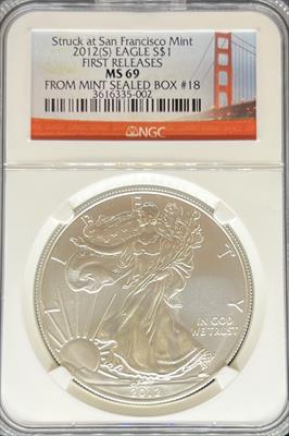 2012-S Silver Eagle MS69 NGC First Release