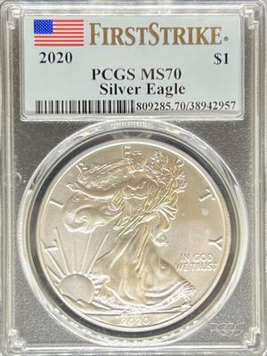 2020 Silver Eagle MS70 PCGS First Strike