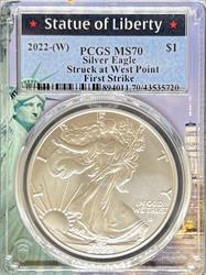 2022-W Silver Eagle MS70 PCGS First strike