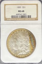 1885 Morgan Dollar MS68 NGC