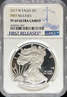 2017-W Silver Eagle PF69UCAM NGC First Release
