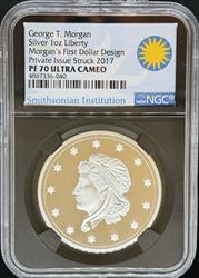 2017 1oz Private Issue Morgan Dollar  Design PF70UCAM NGC
