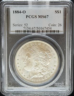 1884-O Morgan Dollar MS67 PCGS